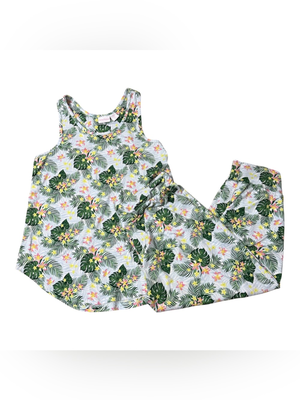 Tommy Bahama Sleepwear Set Racerback Tank & Pants Tropical Loungewear Medium